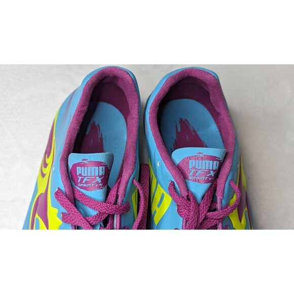 Puma TFX Sprint  v4 Women's Blue Atoll-magenta -fl Yellow Size (7.5) 187031-04 - Picture 16 of 16